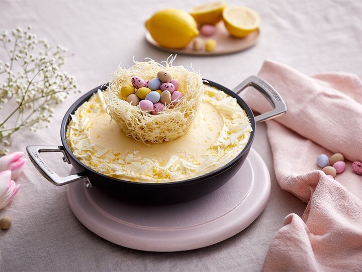 Kuchen mit weisser Schokolade & Zitrone mit essbarem Osternest